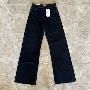 Zara High Rise Wide Leg Full Length Jeans